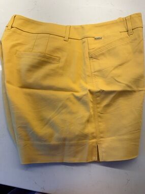 White House Black Market Yellow Women's Flat Front Shorts